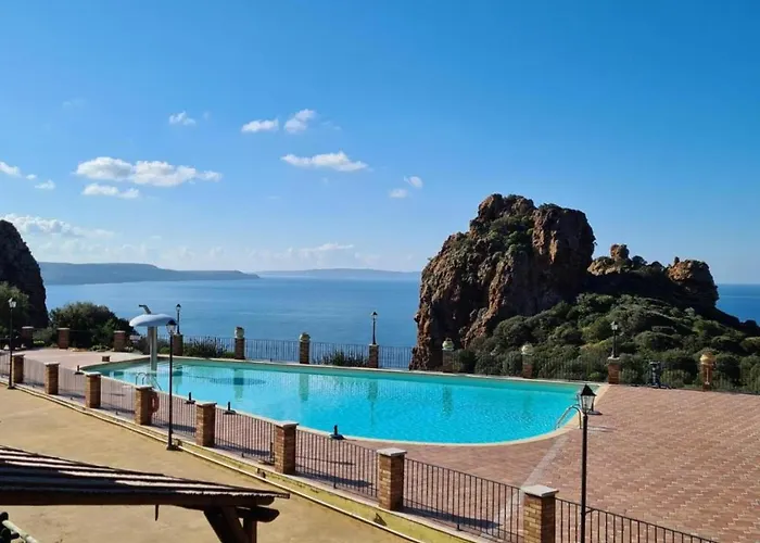 Nyaraló L'estasi Tanca Piras A Bordo Piscina Con Vista Mare Nebida
